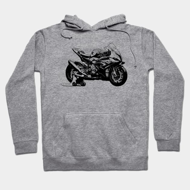 S1000RR Bike Sketch Art Hoodie by KAM Std